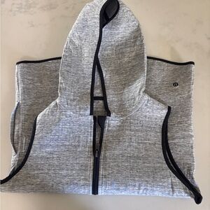 LuluLemon Gray Hooded Zip-Up Vest